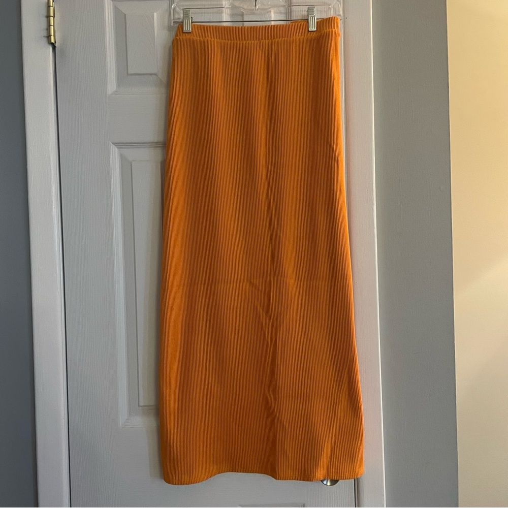 Orange Maxi Skirt